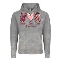 Cloud Rock Peace love cure Uterine Cancer Vintage Hoodie - NancyCooperArtShop