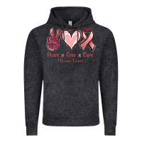 Vintage Black Peace love cure Uterine Cancer Vintage Hoodie - NancyCooperArtShop