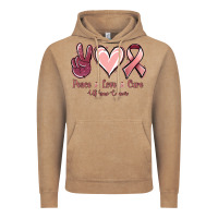 Vintage Coffee Peace love cure Uterine Cancer Vintage Hoodie - NancyCooperArtShop