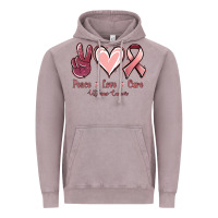 Vintage Zinc Peace love cure Uterine Cancer Vintage Hoodie - NancyCooperArtShop