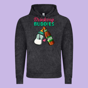 Drinking Buddies Vintage Hoodie Designed By Jasminsmagicworld