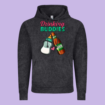 Drinking Buddies Vintage Hoodie Designed By Jasminsmagicworld