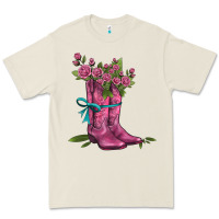 Bone valentines day western boots and roses Premium Tee - AdoDesignShop