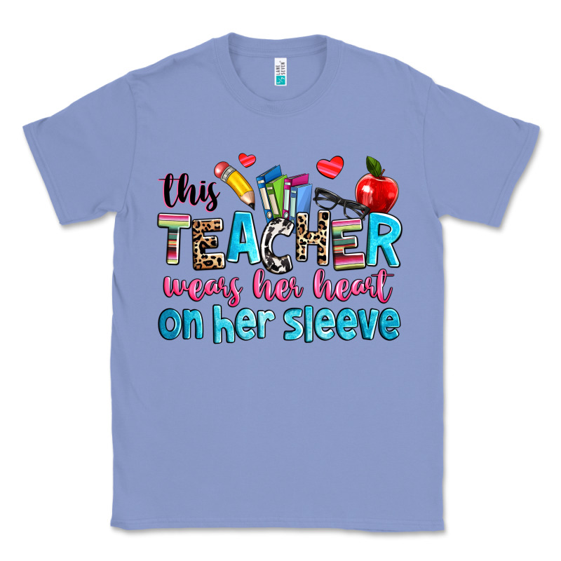 This Teacher Wears Her Her On Her Sleeve Classic Tee by NancyCooperArtShop | Teevron