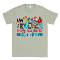 Matcha this teacher wears her her on her sleeve Classic Tee - NancyCooperArtShop