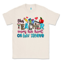 Natural this teacher wears her her on her sleeve Classic Tee - NancyCooperArtShop