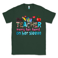 Sports Green this teacher wears her her on her sleeve Classic Tee - NancyCooperArtShop