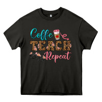 Asphalt coffee teach repeat Heavy Core Tee - BundleAndBundleShop