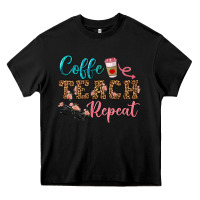 Black coffee teach repeat Heavy Core Tee - BundleAndBundleShop