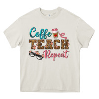 Cream coffee teach repeat Heavy Core Tee - BundleAndBundleShop