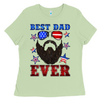 Matcha best dad ever american flag Ladies Tee - Artiststas
