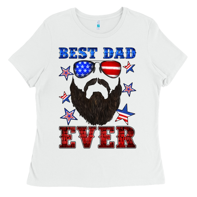 Best Dad Ever American Flag Ladies Tee by Artiststas | Teevron