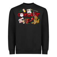Black Counselor Christmas Heavyweight Sweatshirt - LillyAllenDesigns