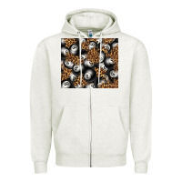 Oatmeal Heather pool with leopard tumbler tbs Zipper Hoodie - TumblerDesignByShophia