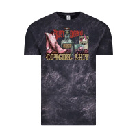 Cloud Black busy doing cowgirl shit liquor boots cigarette Vintage Tee - NancyCooperArtShop