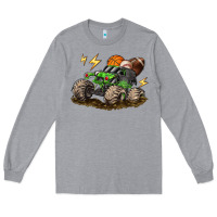 Heather Grey monster truck sports Long Sleeve Tee - LillyAllenDesigns
