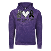 Cloud Purple Peace love cure Melanoma Cancer Vintage Hoodie - NancyCooperArtShop