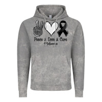 Cloud Rock Peace love cure Melanoma Cancer Vintage Hoodie - NancyCooperArtShop