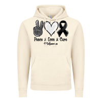 Vintage Artic Peace love cure Melanoma Cancer Vintage Hoodie - NancyCooperArtShop