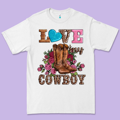 Valentines Day Love My Cowboy Premium Tee Designed By Adodesignshop
