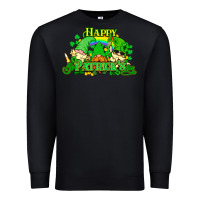 Black St. Patrick's Day gnomes Premium Sweatshirt - HowdyJamesFarm