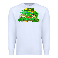 White St. Patrick's Day gnomes Premium Sweatshirt - HowdyJamesFarm