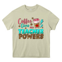 Mossy coffee gives me teacher powers Heavy Core Tee - BundleAndBundleShop