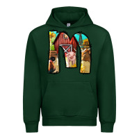 Forest Green farm life alphabet lowercase letters m Urban Hoodie - BundleAndBundleShop
