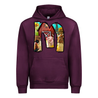 Mauve Wine farm life alphabet lowercase letters m Urban Hoodie - BundleAndBundleShop
