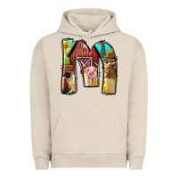 Pigment French Oak farm life alphabet lowercase letters m Urban Hoodie - BundleAndBundleShop
