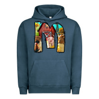 Pigment Midnight Navy farm life alphabet lowercase letters m Urban Hoodie - BundleAndBundleShop