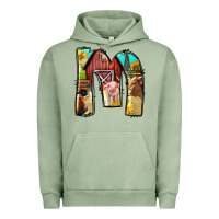 Pigment Oil Green farm life alphabet lowercase letters m Urban Hoodie - BundleAndBundleShop