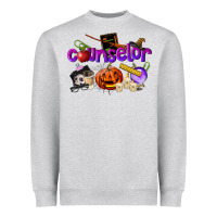Heather Grey Counselor Halloween Heavyweight Sweatshirt - LillyAllenDesigns