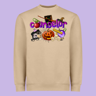 Counselor Halloween Heavyweight Sweatshirt Designed By Lillyallendesigns