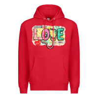 Red love nursing leopard background Premium Hoodie - CowGirlArtShop