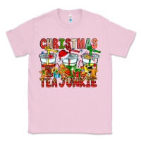 Bubblegum Pink Christmas tea junkie Classic Tee - CowhideDigitalArt