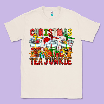 Christmas Tea Junkie Classic Tee Designed By Cowhidedigitalart