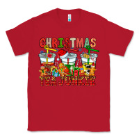 Red Christmas tea junkie Classic Tee - CowhideDigitalArt