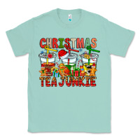 Seafoam Christmas tea junkie Classic Tee - CowhideDigitalArt