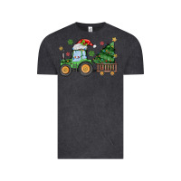 Vintage Black christmas tractor Vintage Tee - MaliasSmallBusiness