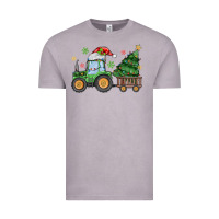 Vintage Zinc christmas tractor Vintage Tee - MaliasSmallBusiness