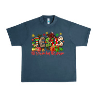 Midnight Navy jesus the reason for the season Urban Heavy Tee - MaliasSmallBusiness