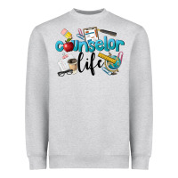Heather Grey Counselor Life Heavyweight Sweatshirt - LillyAllenDesigns