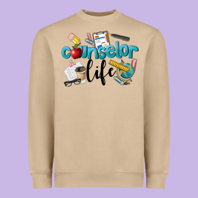 Counselor Life Heavyweight Sweatshirt Designed By Lillyallendesigns