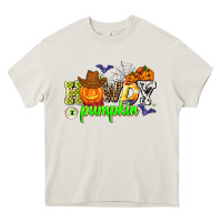 Cream howdy halloween pumpkins Heavy Core Tee - AdoDesignShop
