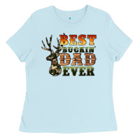 Baby Blue best buckin' dad ever Ladies Tee - Artiststas
