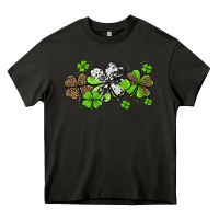 Asphalt Western Cowhide Leopard Glitter Shamrocks Heavy Core Tee - Jasminsmagicworld