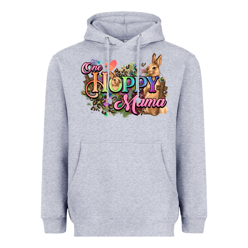 One Hoppy Mama Easter Day Heavyweight Hoodie by HowdyJamesFarm | Teevron