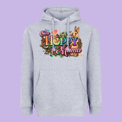 One Hoppy Mama Easter Day Heavyweight Hoodie Designed By Howdyjamesfarm