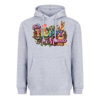 Heather Grey One hoppy mama easter day Heavyweight Hoodie - HowdyJamesFarm